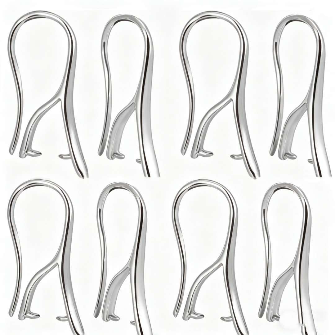 Jewelry Making Name - 10/30 stuks wit met knijpbeugels verguld