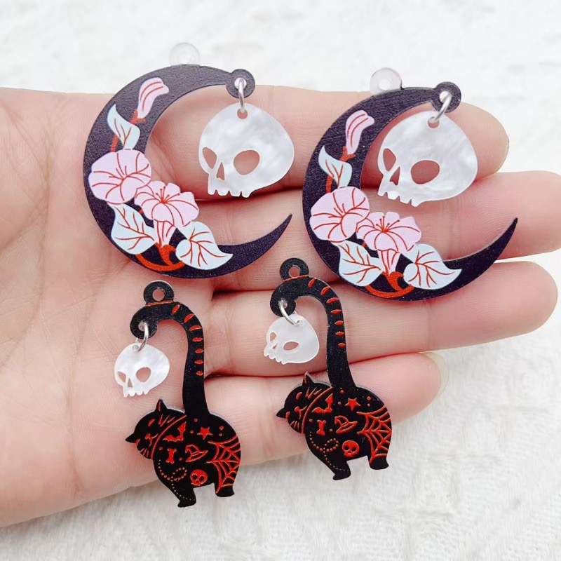 Jewelry Making Diy - 10 stuks Halloween acryl geest zwarte