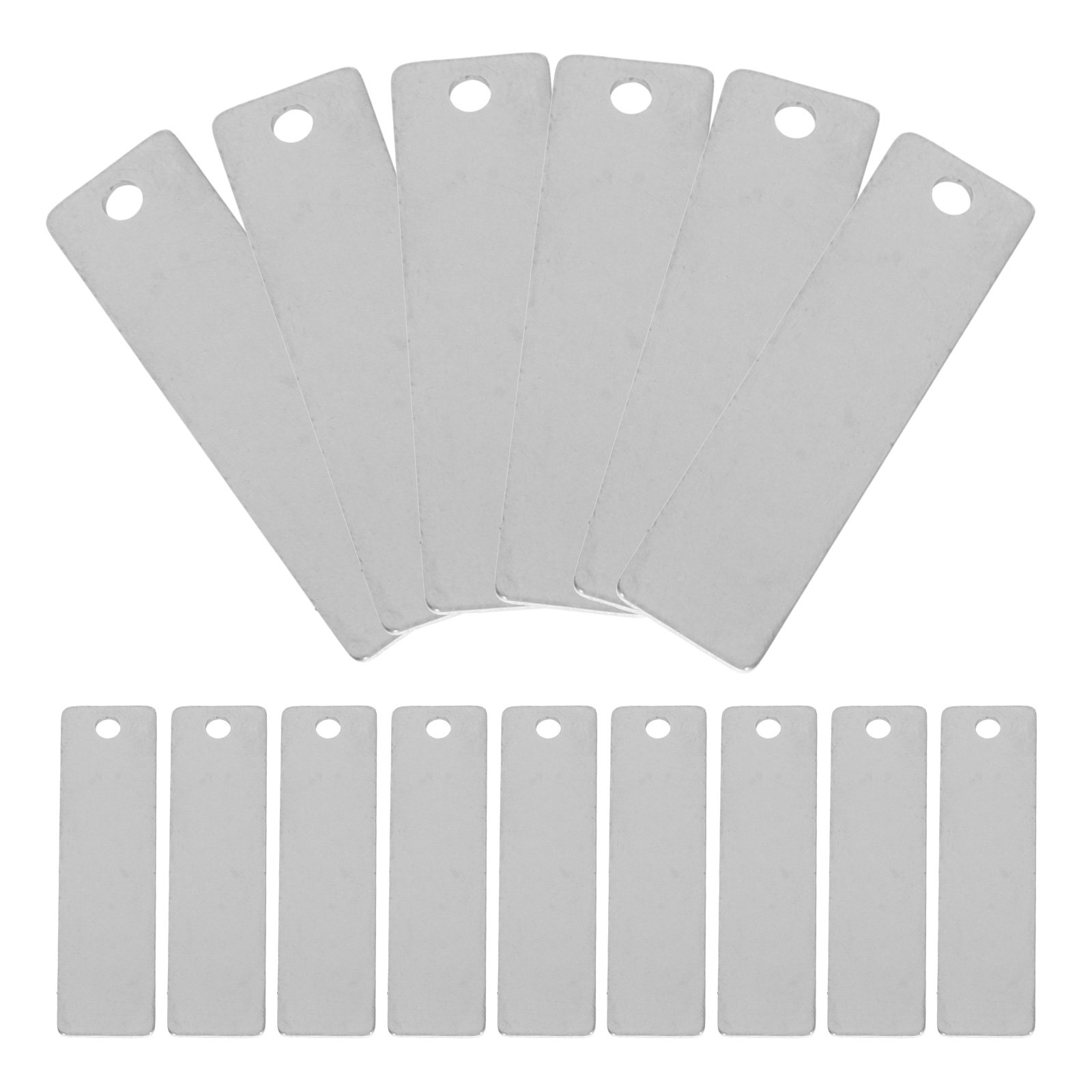 Jewelry Making Diy - 30 stuks roestvrijstalen blanco tags, rechthoekige