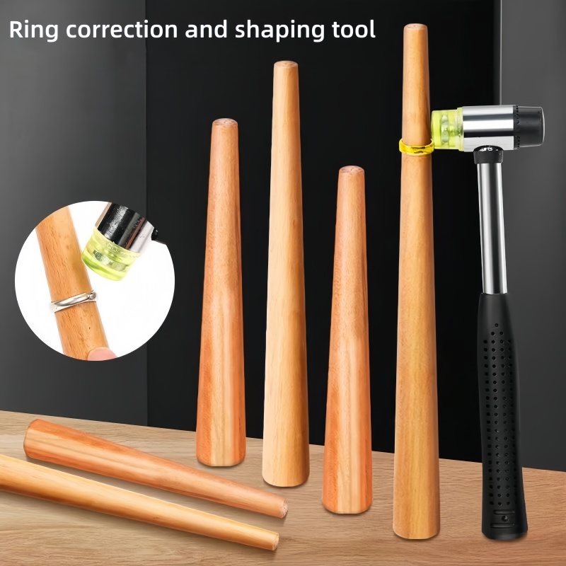 Jewelry Making Hammer - Houten ringmaatdoorn - gereedschap voor het