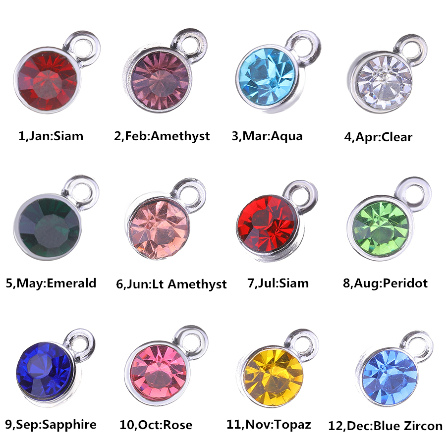 Crystal Bead Mix - Juya 30 Stks/partij Crystal Birthstone Charms