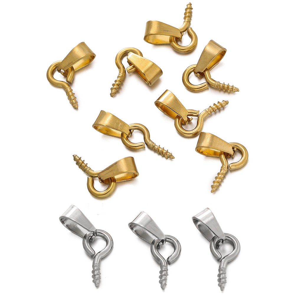 Jewelry Making Diy - 20 sets roestvrijstalen bail-sluitingen met schroefogen,