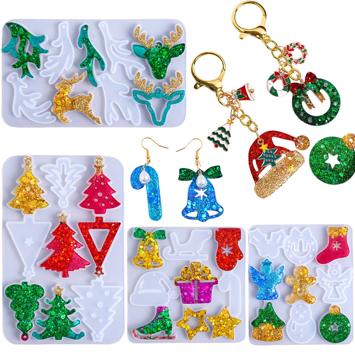 Jewelry Making Mold - Kerst oorbel hanger siliconen mal DIY