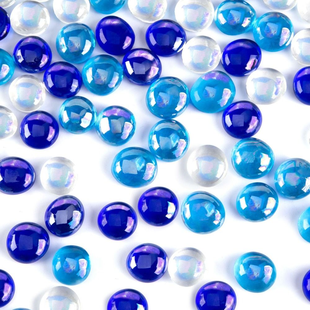 Crystal Bead Mix - Glazen kiezelstenen, vaasvuller, decoratieve glasstenen, gemengde