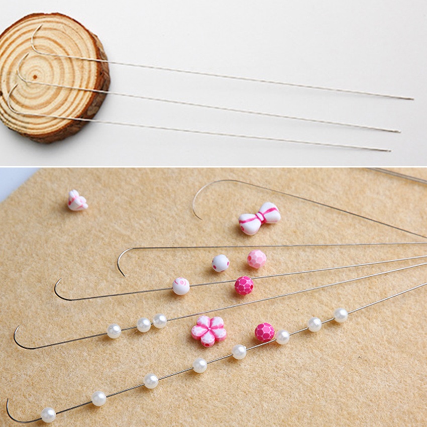 Jewelry Making Rivets - 3Pcs Rvs Gebogen Haak Kralen Naalden