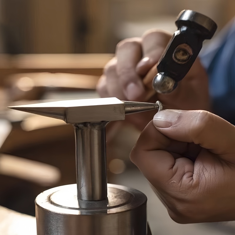 Jewelry Making Hammer - Professionele hoornvormige juweliersbankblok voor het vormen