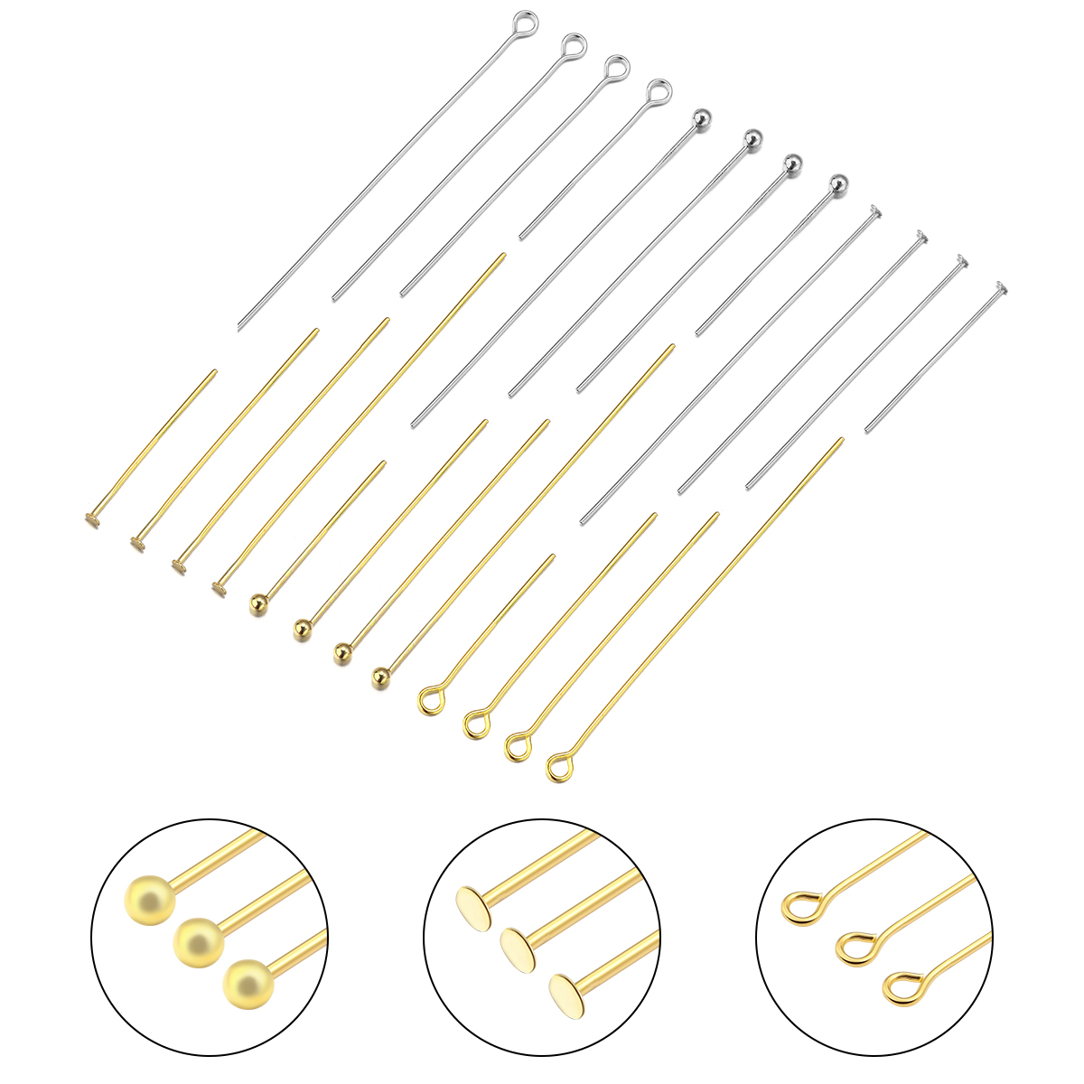 Jewelry Making Rivets - 50-100 stks/partij Goud Kleur Rvs Heads