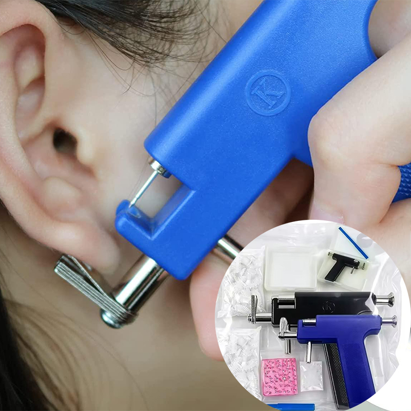 Jewelry Making Kit Professional - Professionele oorpiercing pistoolset, oorstekers, stalen oor-,