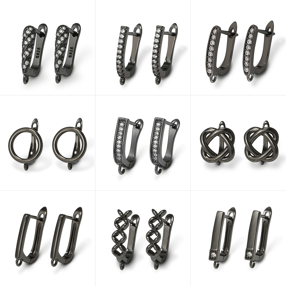 Jewelry Making Diy - YANASI 1 paar pistoolzwarte messing oorbellenhaken