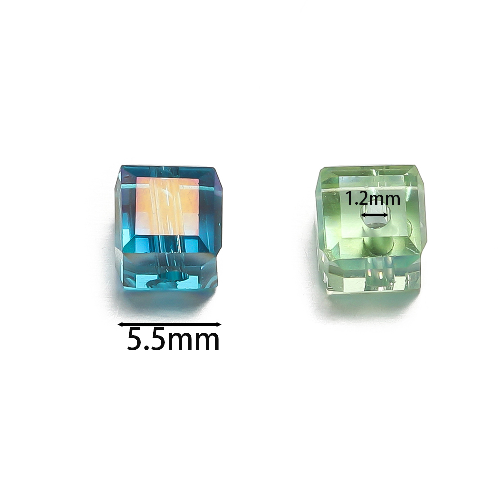 Crystal Bead Mix - 10 stks/partij Prachtige Vierkante Kleur Kristal
