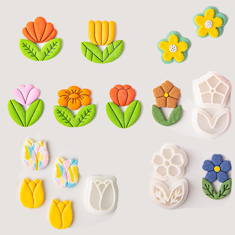 Jewelry Making Mold - Tulpenbloemblad Zacht Aardewerk Polymeerklei Cutter DIY