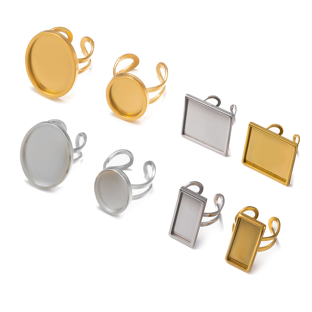 4 Stuks Roestvrij Staal Gouden - Ring Blank Adjustable recensie en prijs