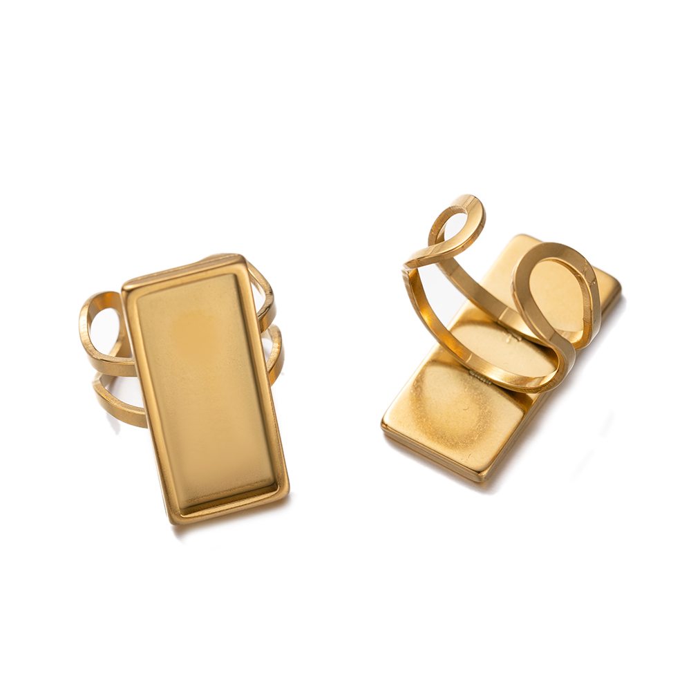 4 Stuks Roestvrij Staal Gouden - Ring Blank Adjustable recensie en prijs