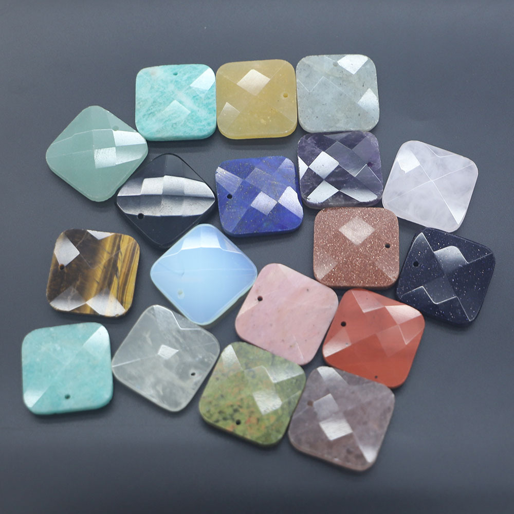 6 stuks 25mm vierkante steensn - Jewelry Making Michaels recensie en prijs