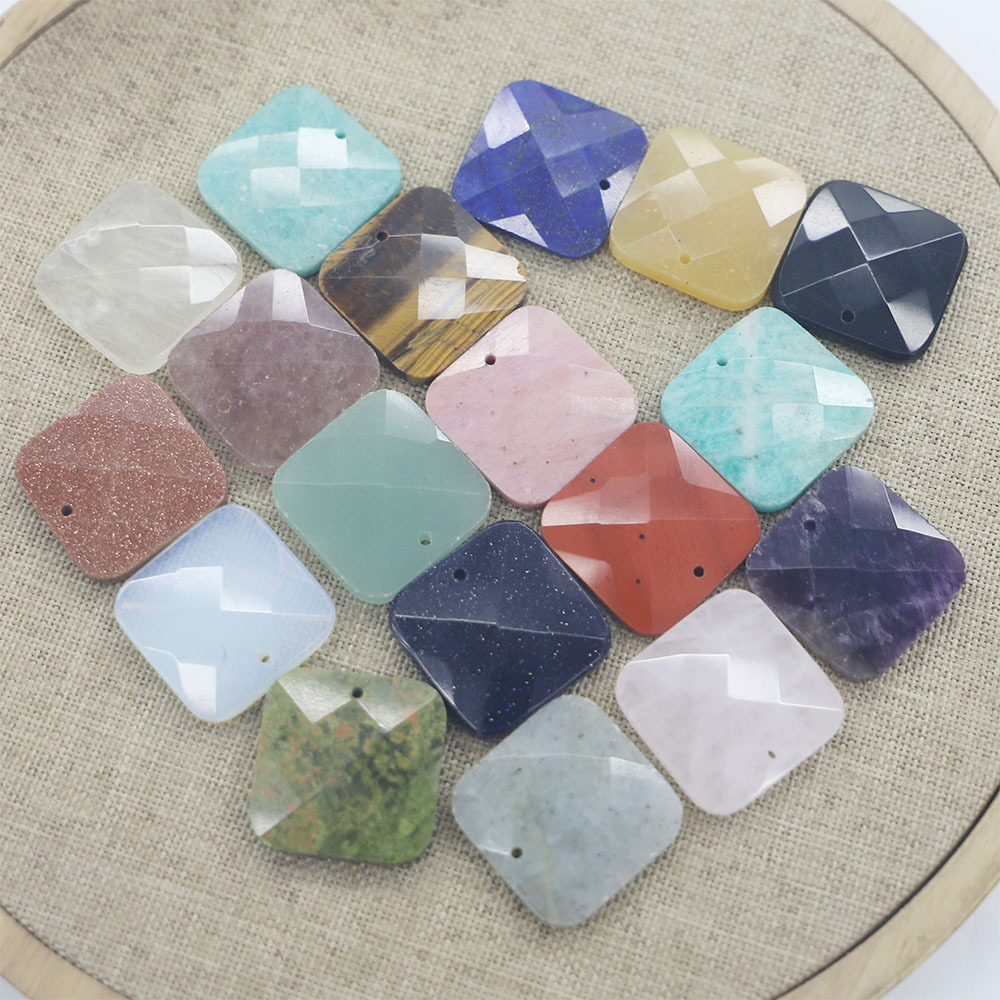 6 stuks 25mm vierkante steensn - Jewelry Making Michaels recensie en prijs