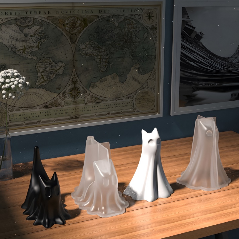 Ghost Cat Halloween Desktop Or - Jewelry Making Mold recensie en prijs