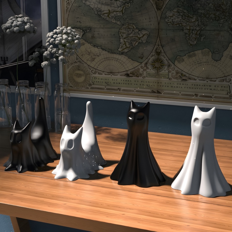 Ghost Cat Halloween Desktop Or - Jewelry Making Mold recensie en prijs