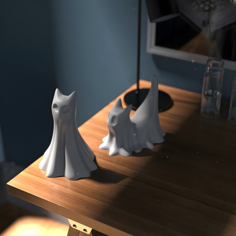 Ghost Cat Halloween Desktop Or - Jewelry Making Mold recensie en prijs