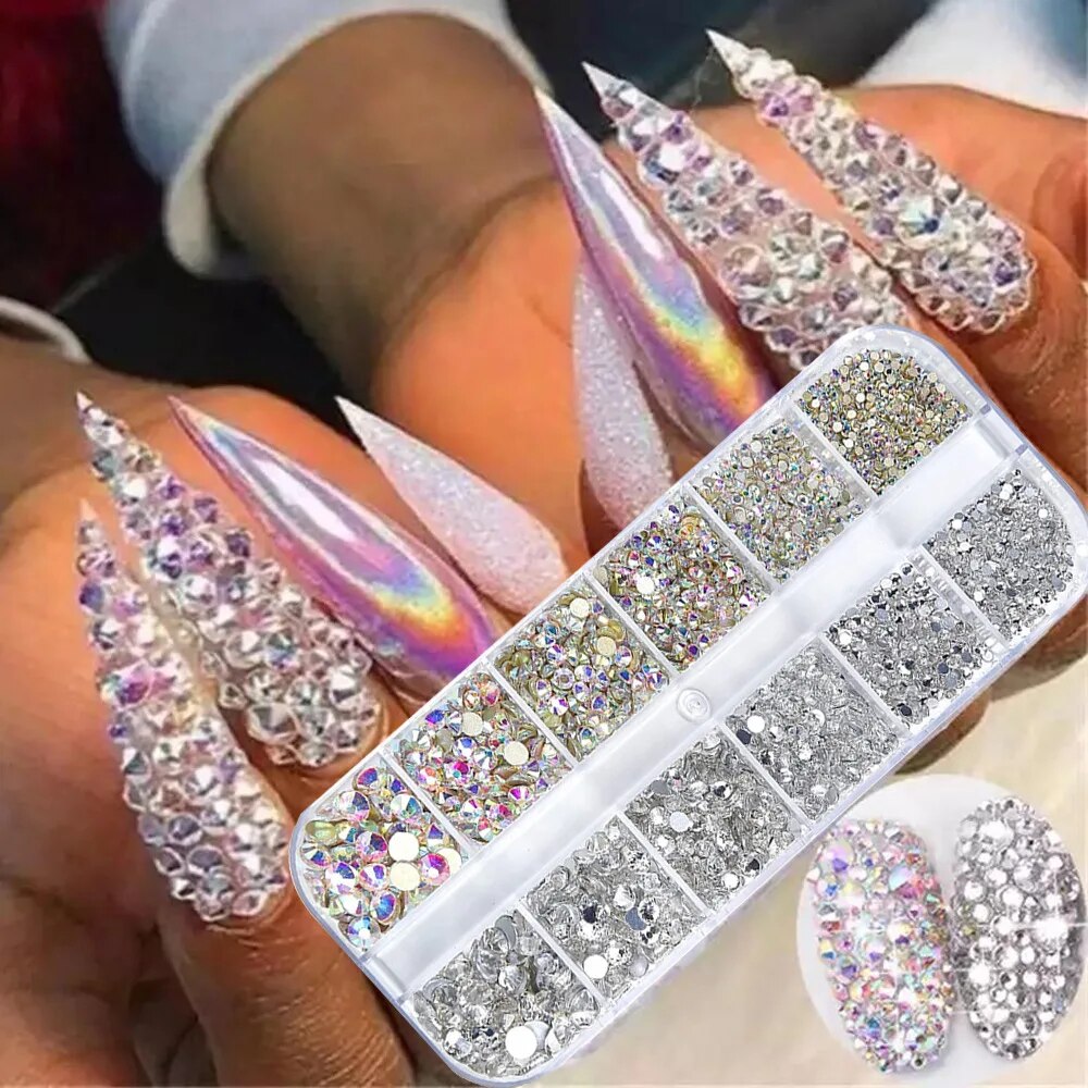 Nail Art Strass 12Grids Box Na - Crystal Bead Mix recensie en prijs