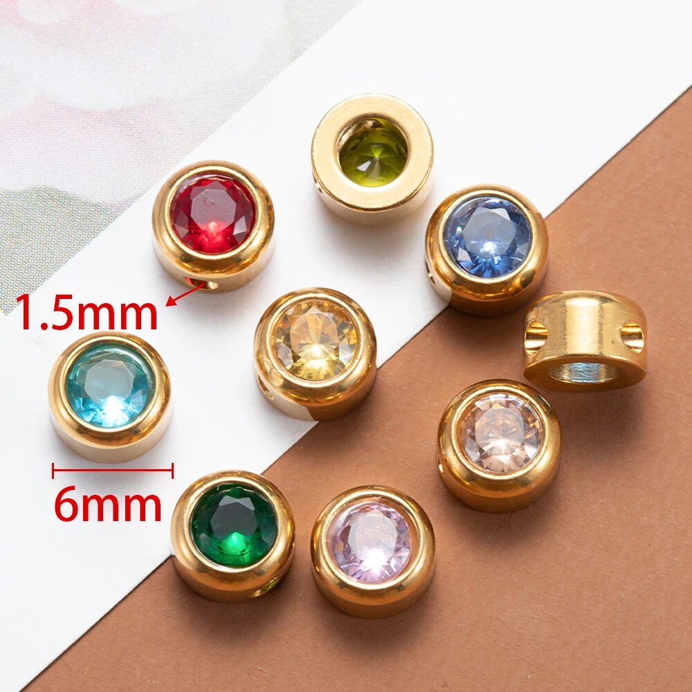 10 stks/partij Goud Kleur Rvs  - Crystal Bead Mix recensie en prijs