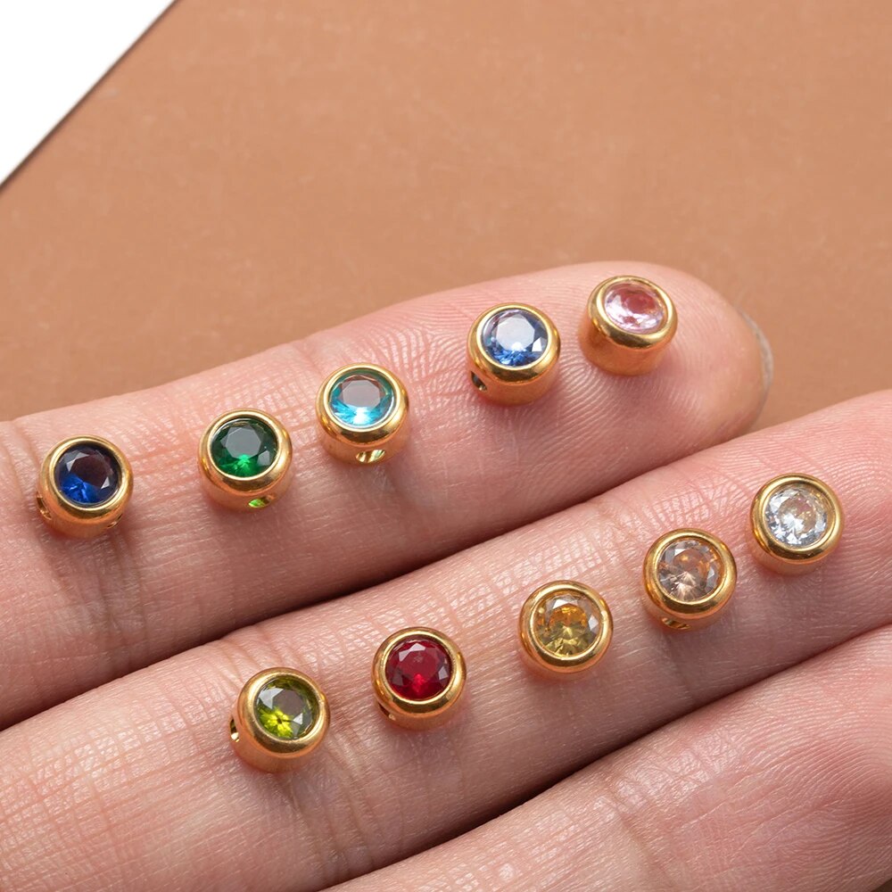 10 stks/partij Goud Kleur Rvs  - Crystal Bead Mix recensie en prijs