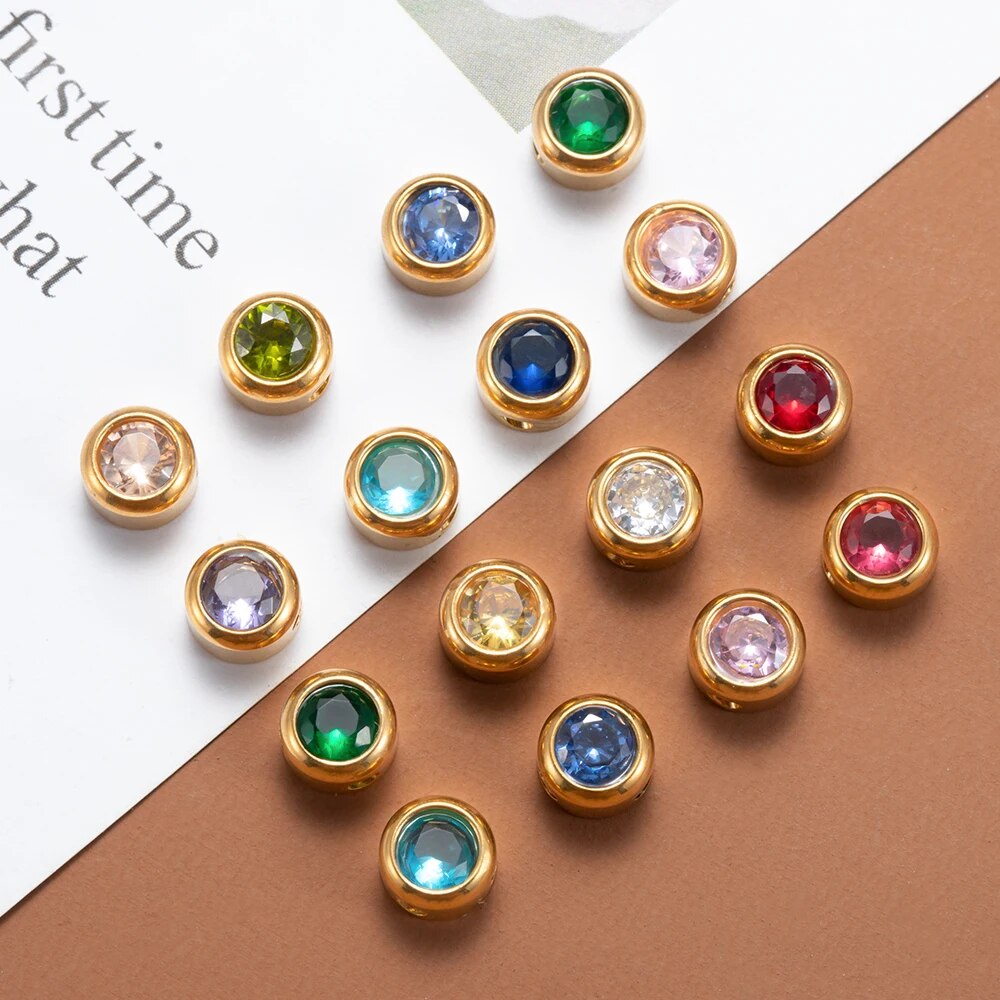 10 stks/partij Goud Kleur Rvs  - Crystal Bead Mix recensie en prijs