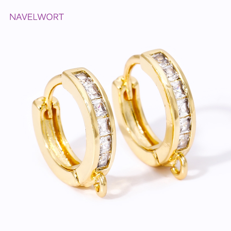 18K vergulde, met zirkonia ing - Jewelry Making Earring Supplies recensie en prijs