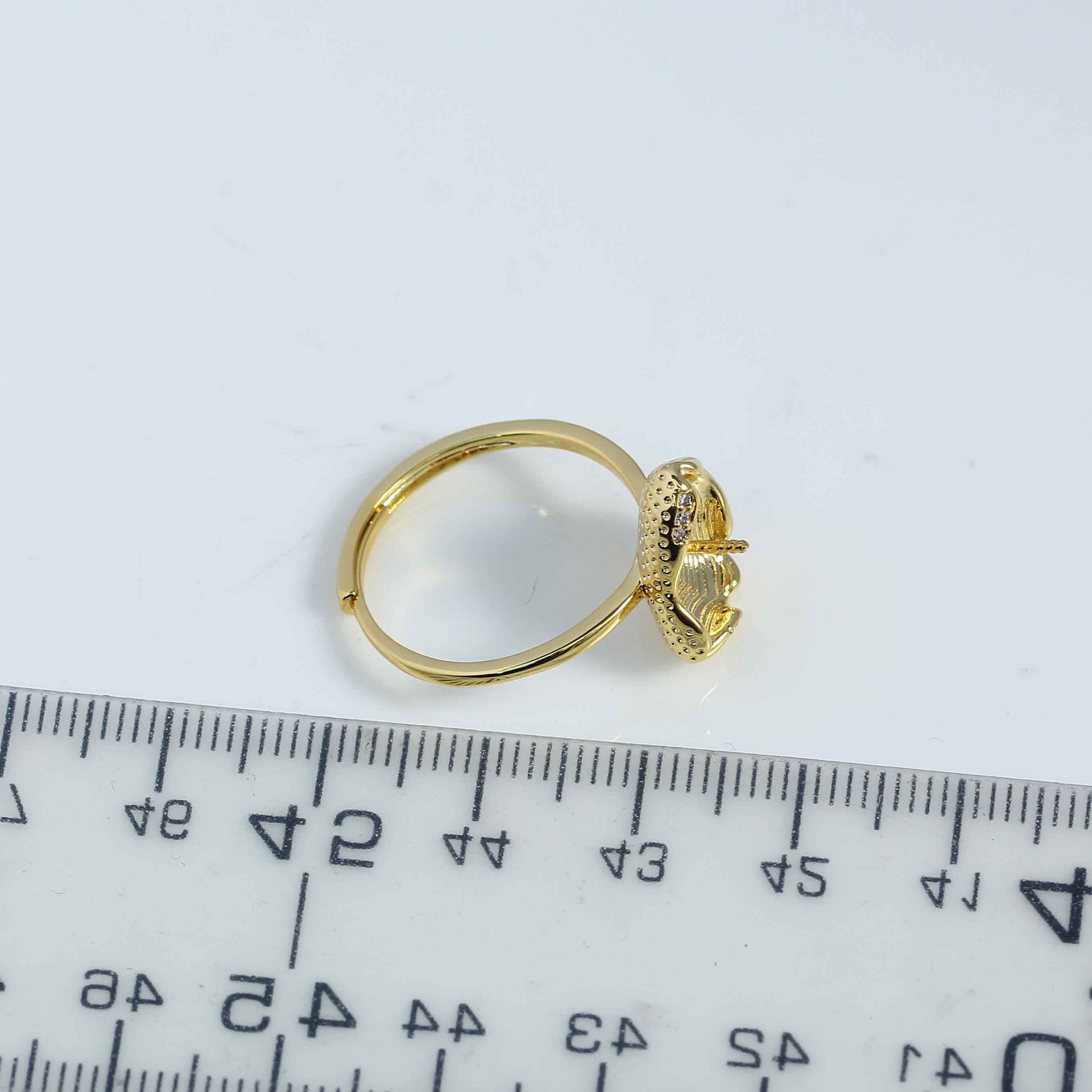 JZ033 Koper verguld, onregelma - Ring Blank Adjustable recensie en prijs